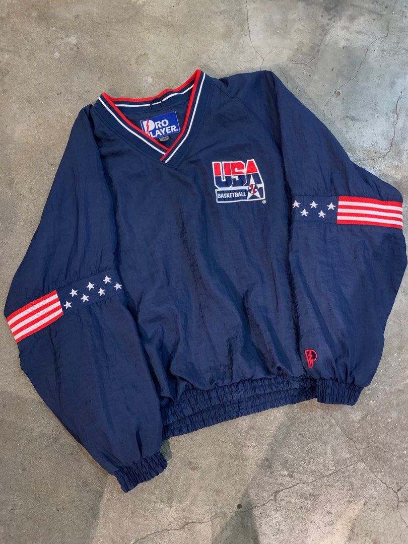 Vintage 90s Pro Player Team USA Windbreaker Pullover Men s