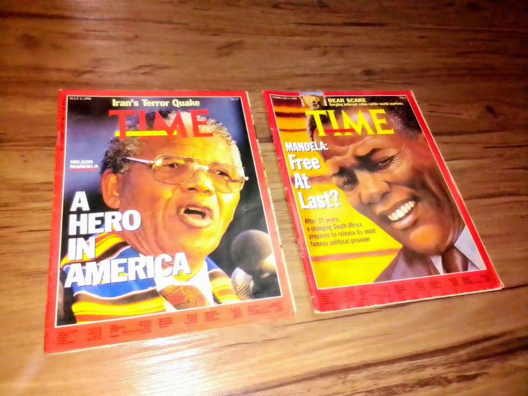 Vintage 90s Time Magazine / Nelson Mandela / Time magazine / Old