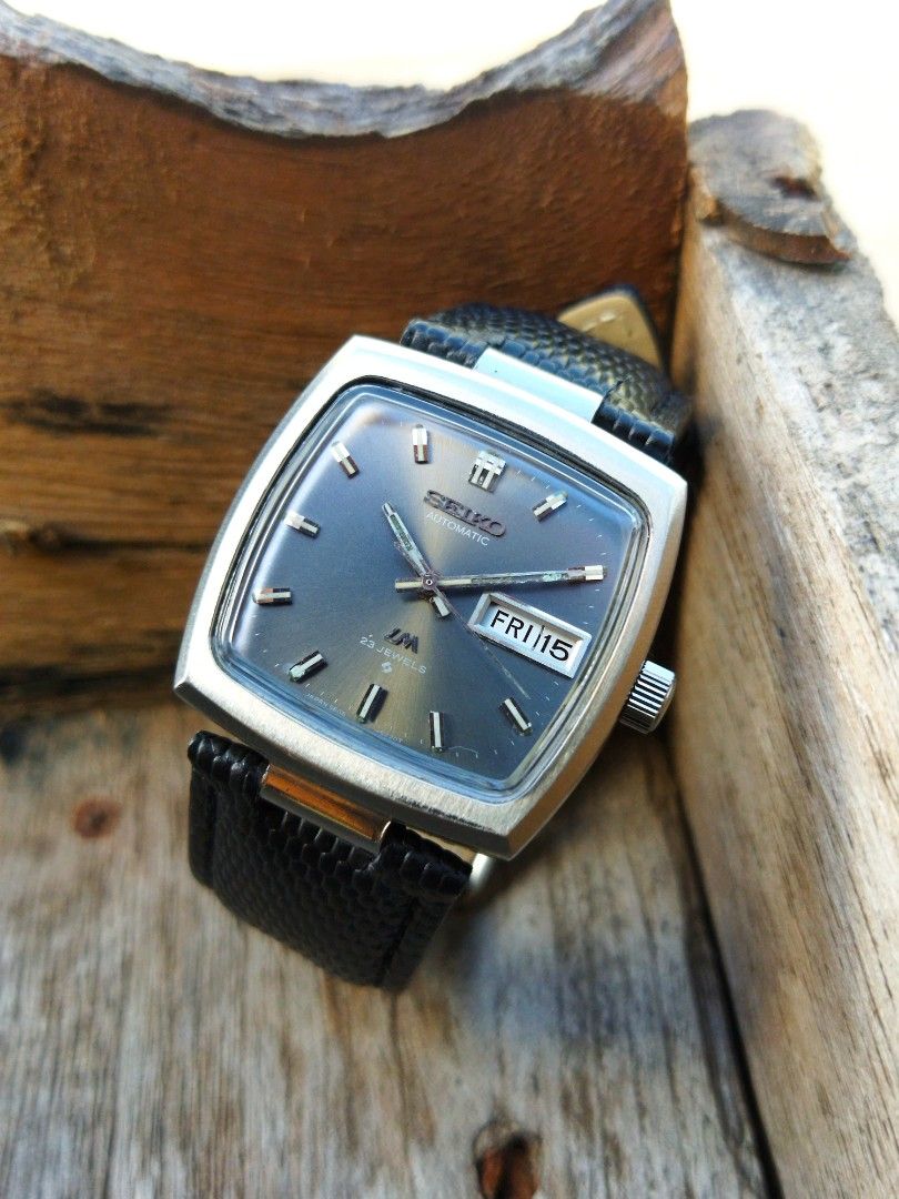 Montre Vintage Seiko LM 5606-7260 Automatique - Boîtier 36 Mm, Cadran Vert, Années 70, Occasion