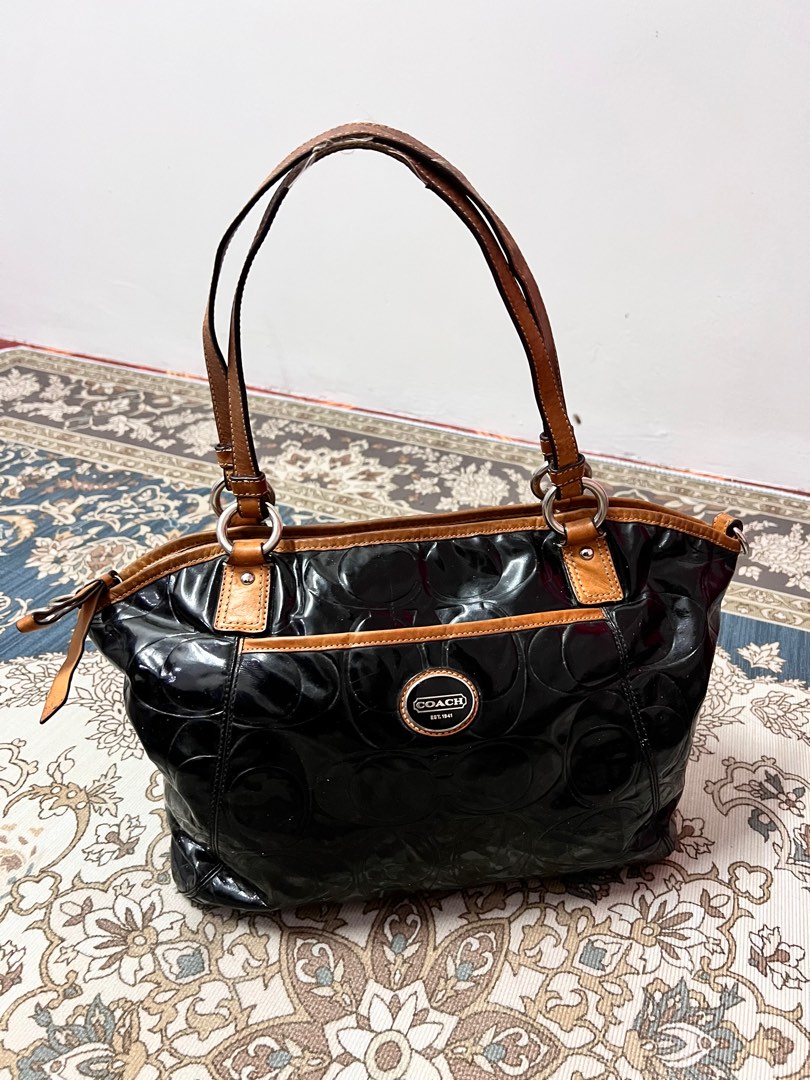 Patent leather coach sale