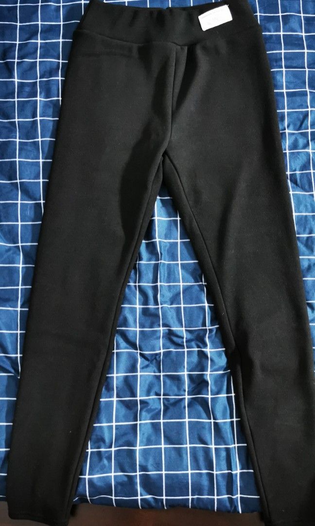 Warm black leggings cheap