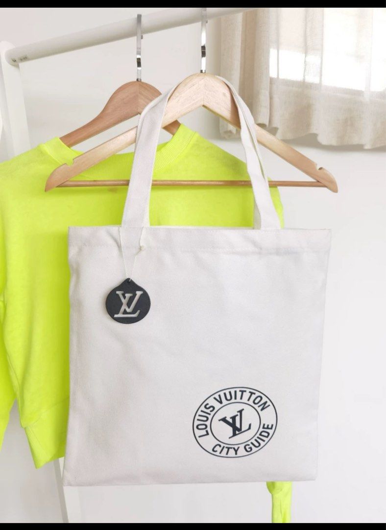 Louis vuitton tote bag white clearance
