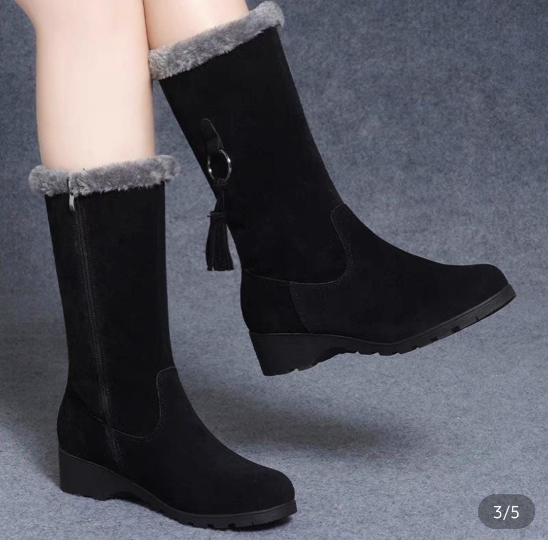 Cute black winter boots discount