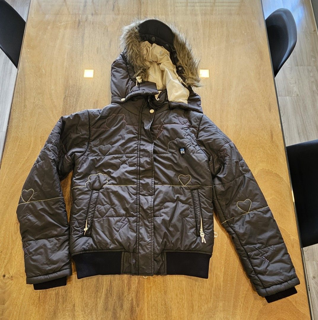 Fur hood snowboard jacket sale