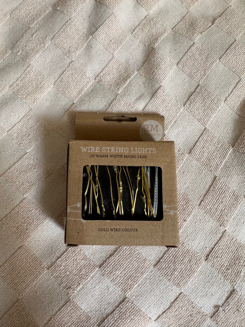 Wire Fairy Lights Gold Wire 20 Warm White Micro LEDS, Photography, Photography Accessories