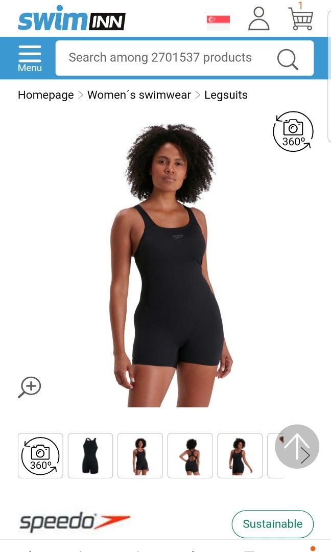 Speedo top boyleg swimsuit