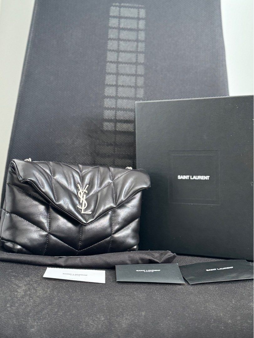 YSL mini Lou Lou Toy puffer bag with silver hardware Luxury Bags Wallets on Carousell