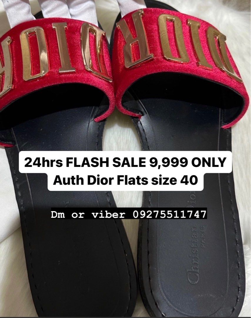 24hrs FLASH SALE Authentic Christian Dior Flats Sandals Slides