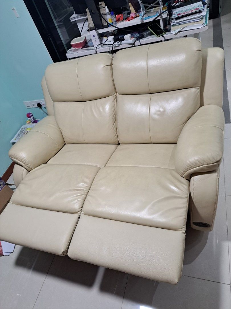 2 Seater Leather Recliner Sofa