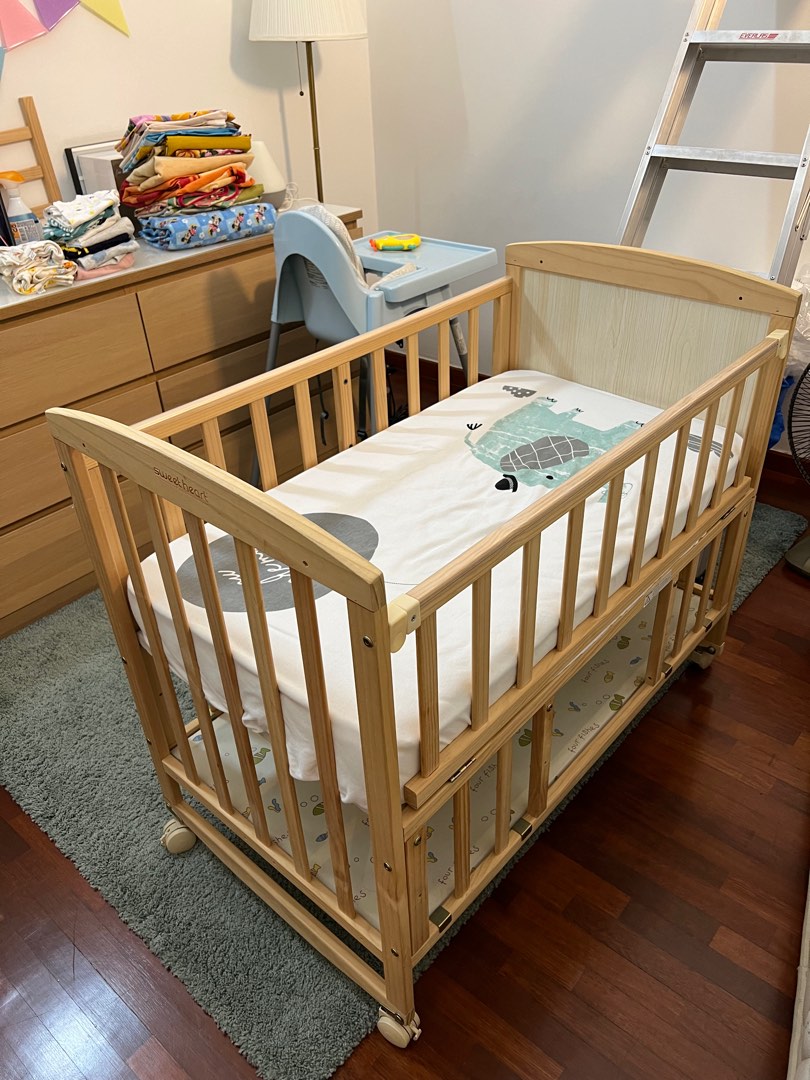 2 tier baby cot with comfy 5 inch mattress, Babies & Kids, Baby Nursery