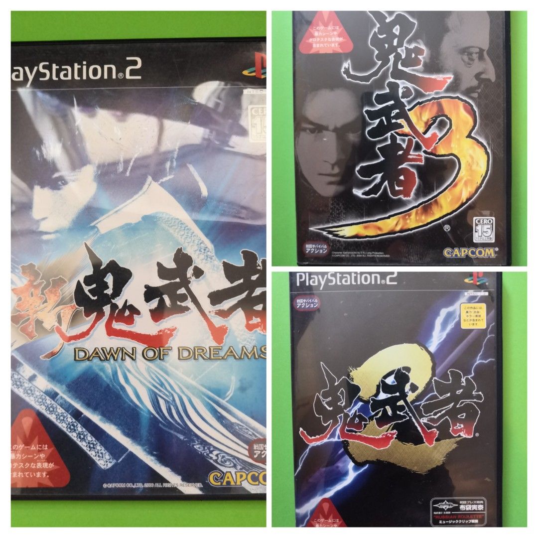 👿33(PS2鬼武者)三隻合賣, 電子遊戲, 電子遊戲, PlayStation - Carousell