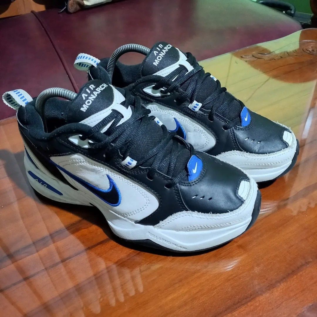 40 NIKE AIR MONARCH IV BLACK WHITE ROYAL BLUE SEPATU NIKE A1 9