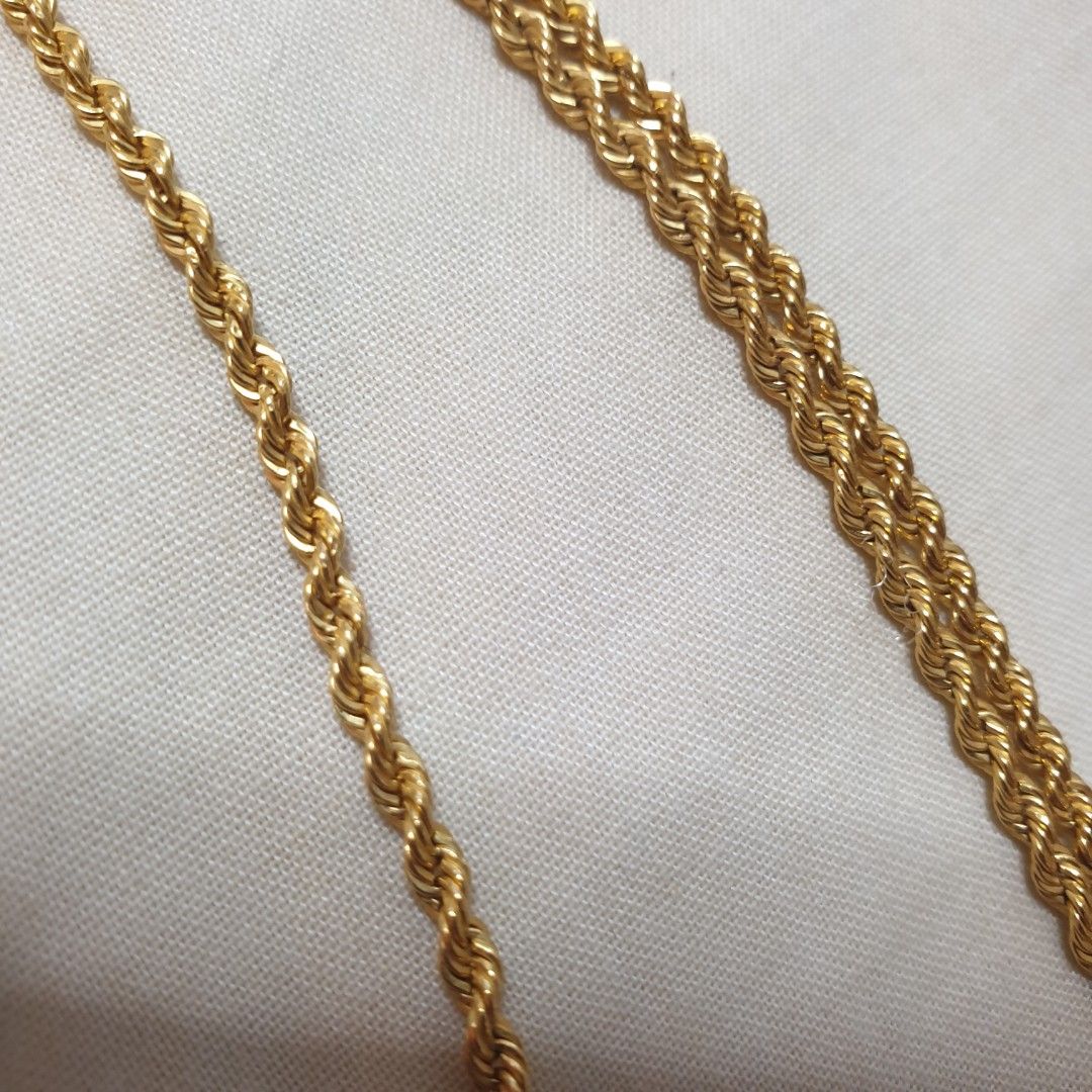 916 22k gold necklace 75cm Sales Cheap