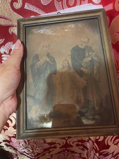 A 1940's Old Religious Print "Holy Family'