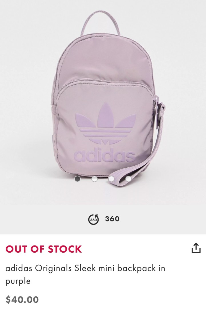 Adidas originals sleek on sale backpack in purple