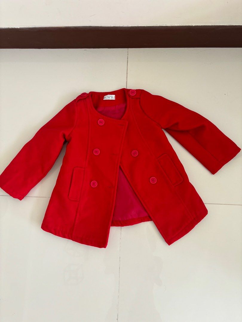 Red coat online for girl