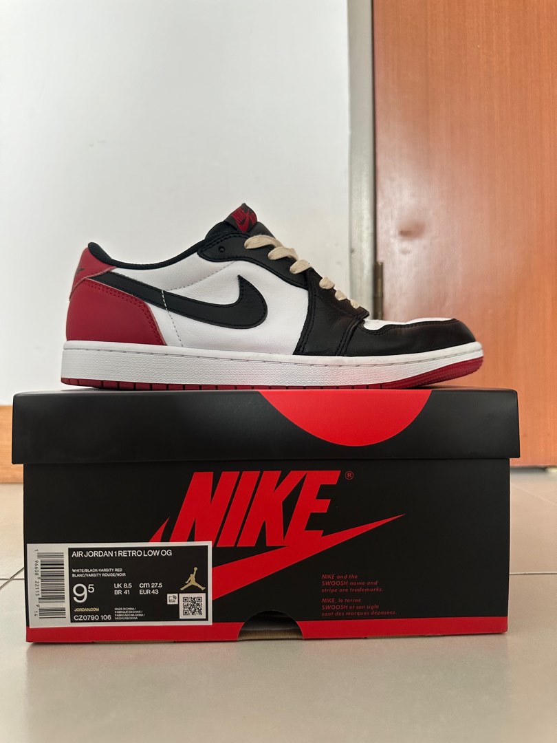 Air jordan 1 low black toe uk shop