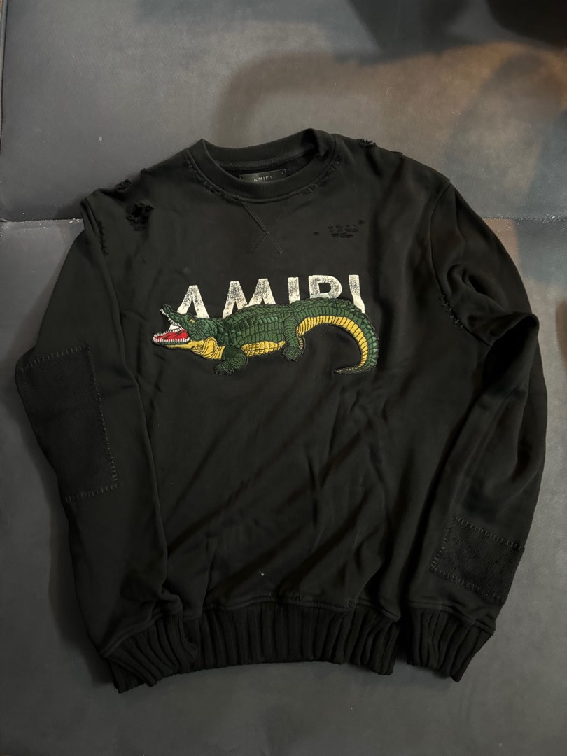 Amiri damaged details sweatshirt Carousell