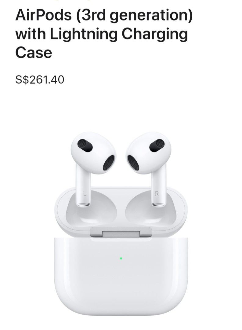 Apple AirPods (3rd generation) with Lightning Charging Case White