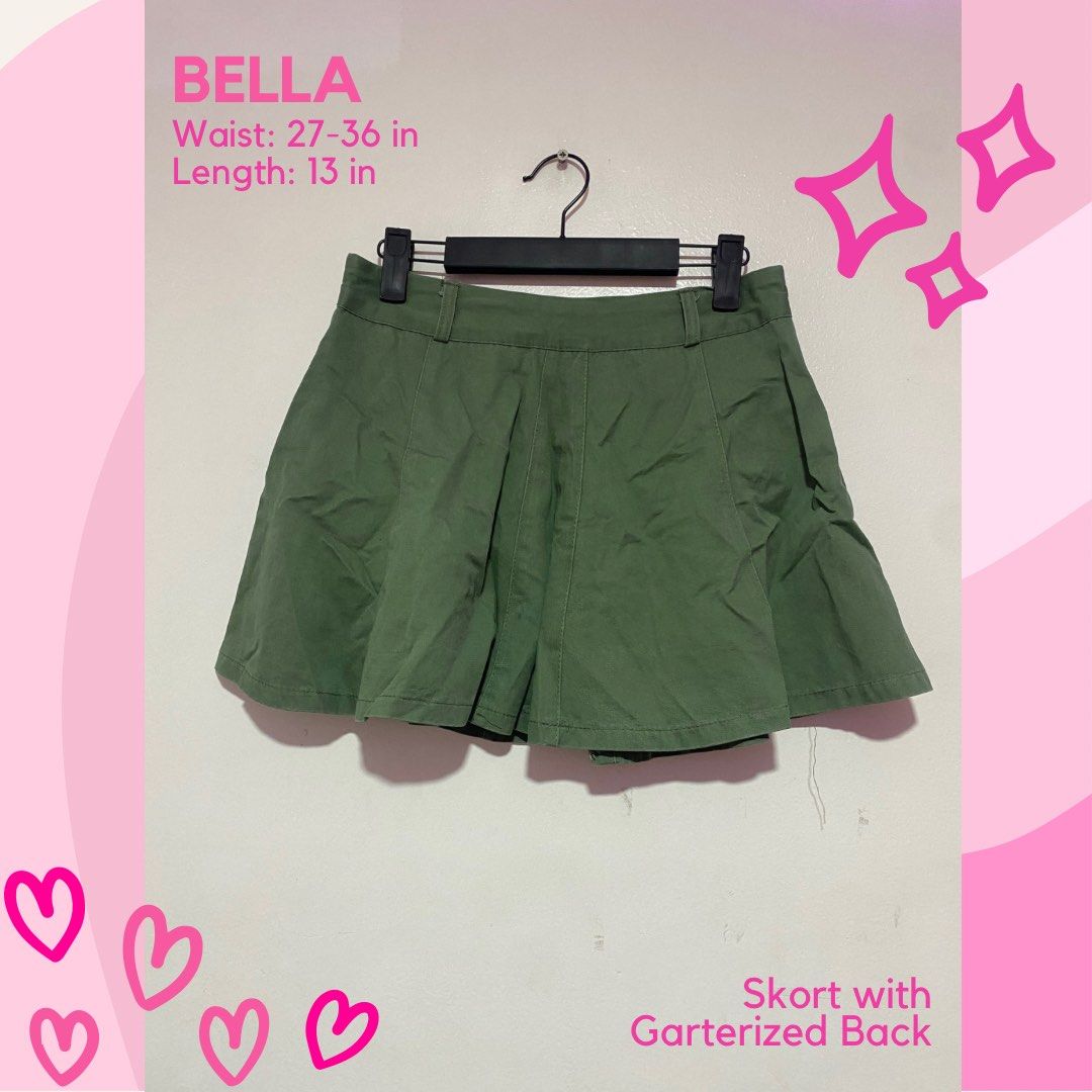 Army Green Skort (Category: Skirts) located in Quezon City. Submitted by cluelessclutter (Listing ID 1271772385, Image 1). Description: Army Green skort ✨ ⭐️ Perfect condition but no belt included Perfect for kikay OOTDs and preppy vibes! 💖 1. Please manage your expectations. These are PERSONAL preloved items (not from bales) so there might be MINIMAL signs of usage and/or stains. ✨ 2. Actual item color may be affected by the lighting and photo 