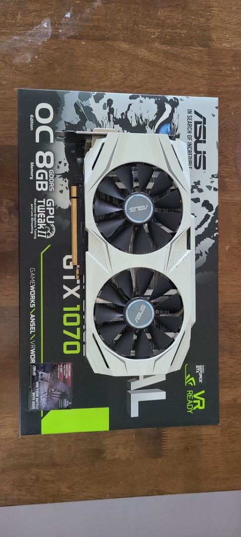 ASUS DUAL-GTX1070-O8G-GAMING (used, good condition), 電腦＆科技