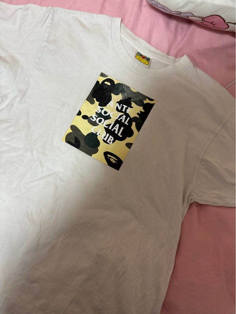 Authentic ASSC x Bape Camo box Tshirt Men s Fashion Tops Sets Tshirts Polo Shirts on Carousell
