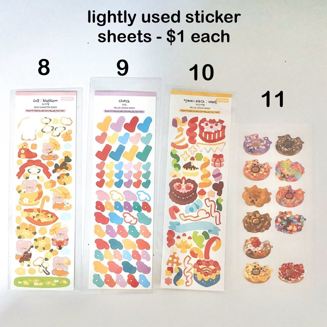 authentic korean sticker sheets, memos & washi tapes!, Hobbies & Toys