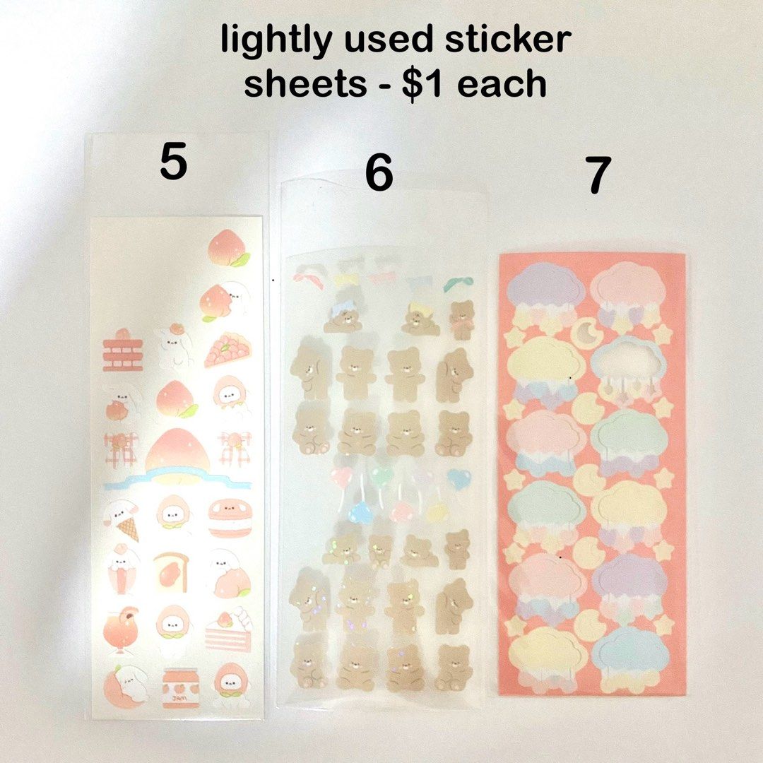 authentic korean sticker sheets, memos & washi tapes!, Hobbies & Toys