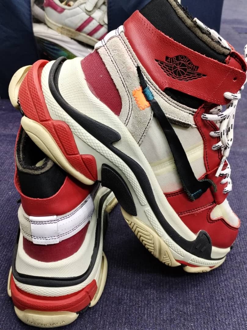 Jordan 1 off white x balenciaga triple s top