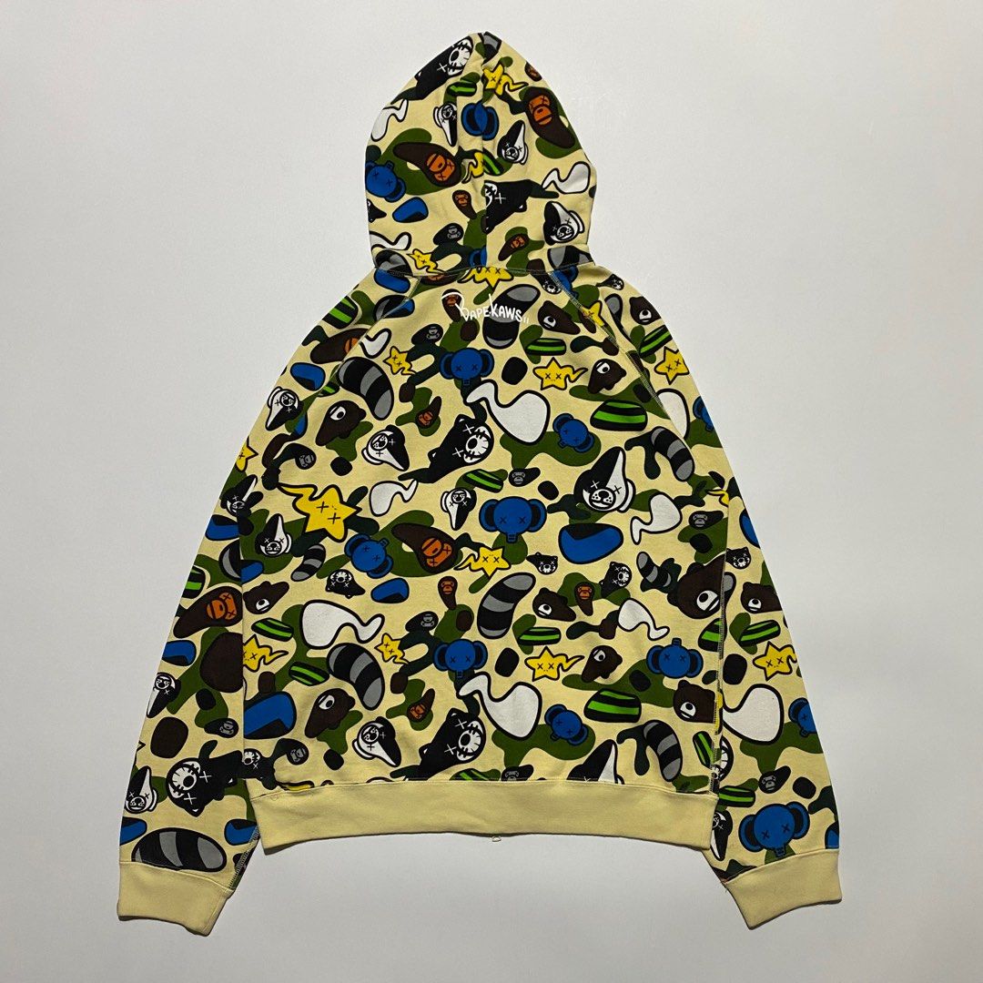 Bape x Kaws Baby Milo Animal Kingdom Full Zip Hoodie, Men's Fashion ...