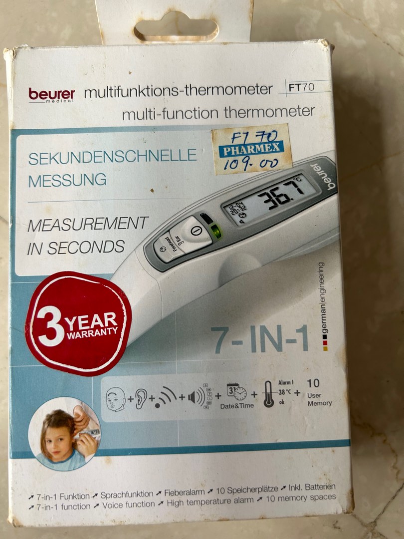 Beurer forehead/ear multifunction thermometer, Health & Nutrition