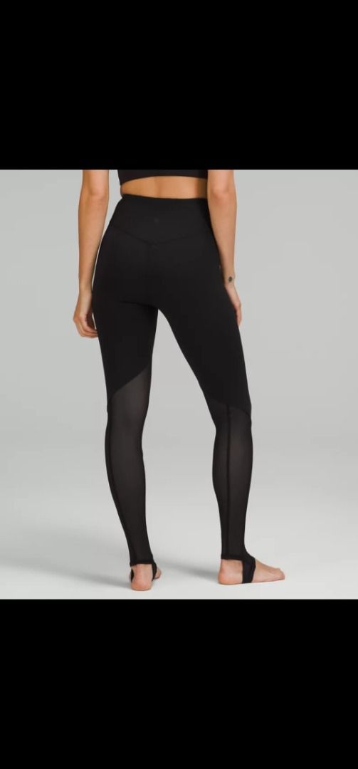 Black Lululemon Leggings Size 12 with Mesh Detail