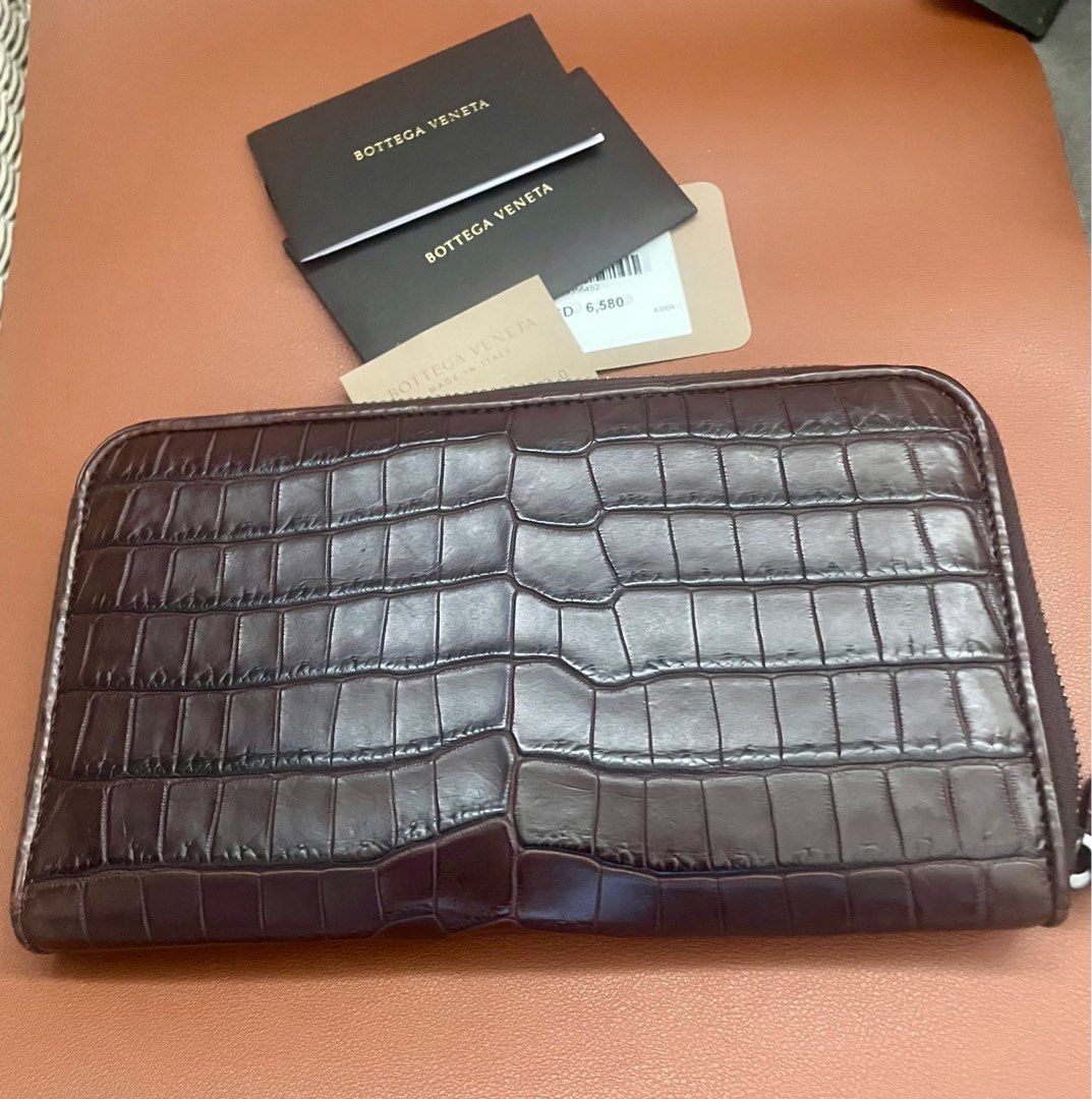 Bottega Veneta Crocodile Alligator Clutch Wallet Luxury Bags