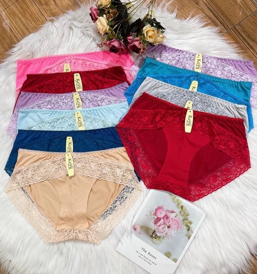 Brand new - Sexy cotton premium stretchable lace underwear panty set 3pcs  5$ - FREE size - MAIL ONLY, Women's Fashion, New Undergarments & Loungewear  on Carousell