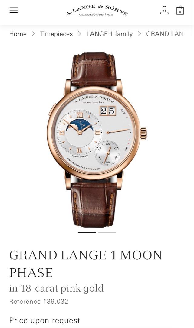 Brand New Sealed 22 A. Lange Sohne ALS Grand Lange 1 Moonphase RG 139.032 Luxury Watches on Carousell