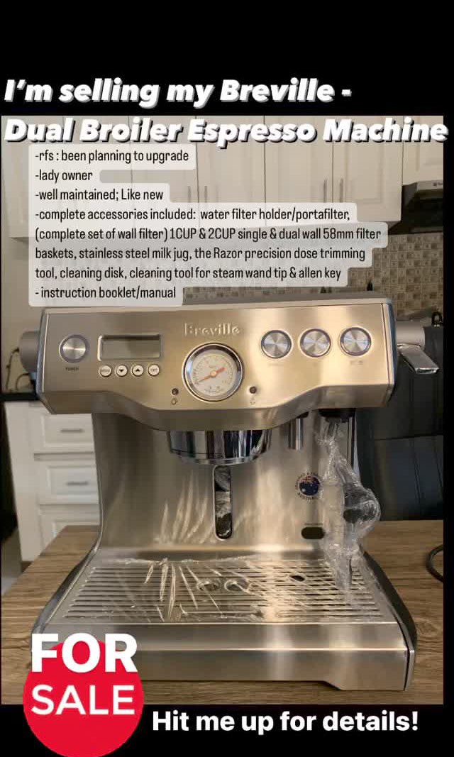 Breville Dual Broiler Espresso Machine, TV & Home Appliances, Kitchen