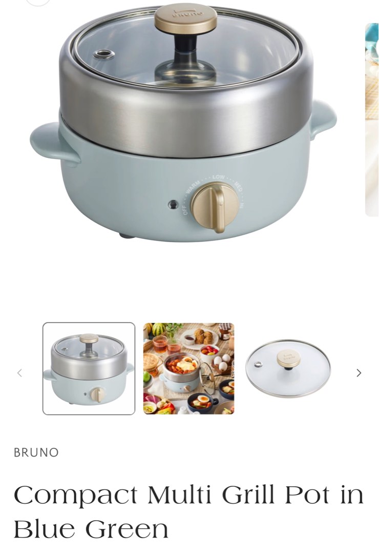 Bruno Compact Multi Grill Pot (Blue Green), TV & Home Appliances