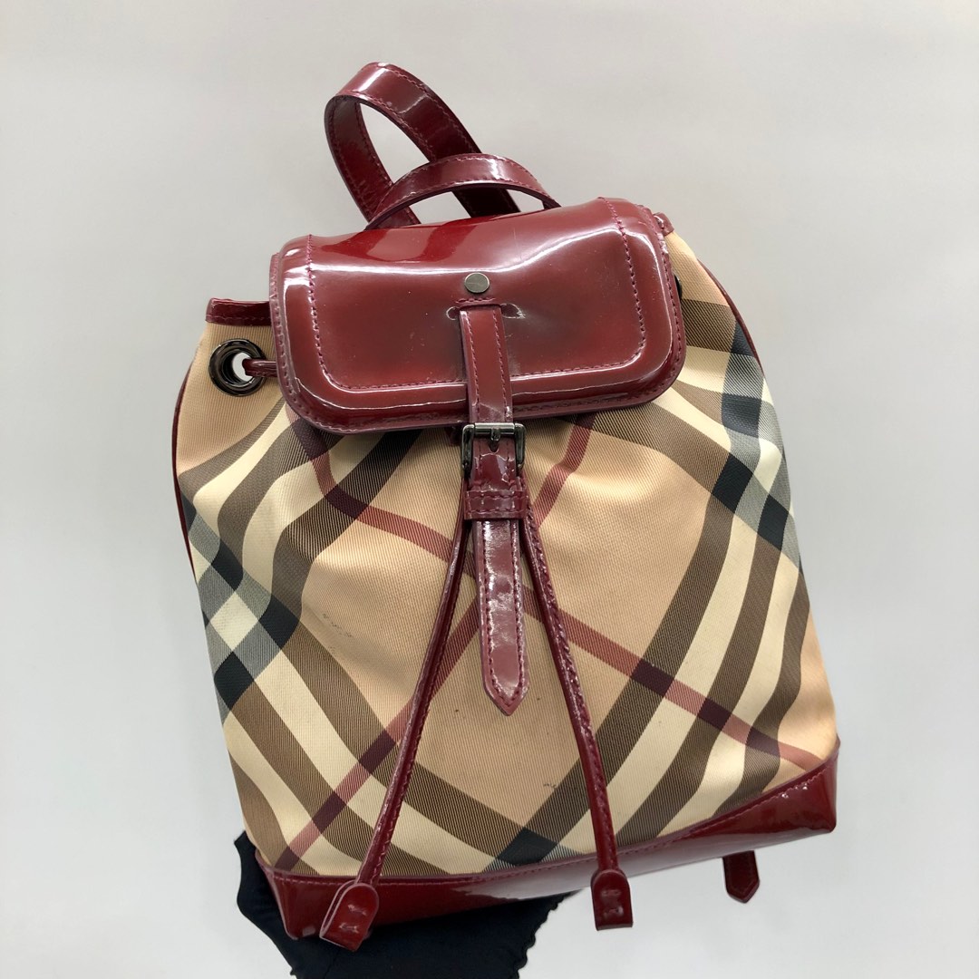 Burberry top drawstring backpack