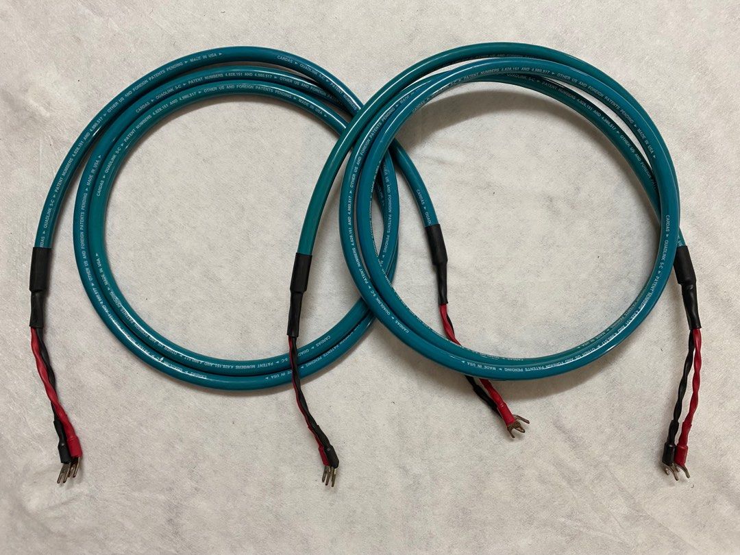 Cardas Quadlink 5C Speaker Cable 8ft (2.5m), Audio, Portable Audio