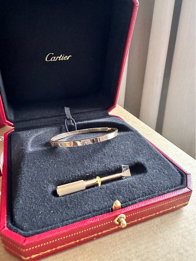Lowest price AUTHENTIC Cartier Love Bracelet 16 Small Model Pink Gold RTP6 800