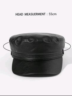 Casual Black Octagonal Flat Cap With For Autumn/winter
