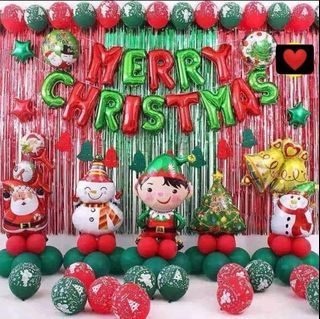 CHRISTMAS PARTY DECORS BALLOONS