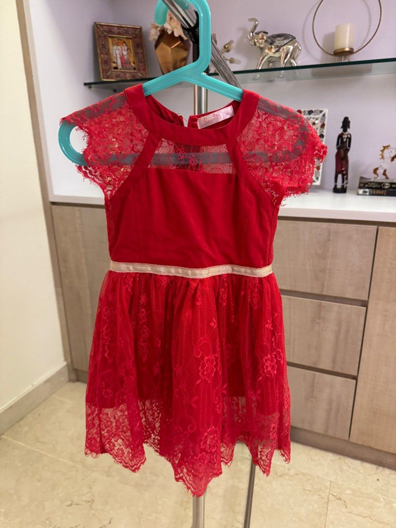 Girls red hotsell clothes