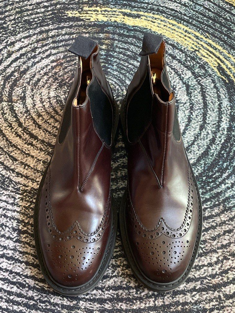 Church s London Griston 2 Leather Wingtip Camo Sole Chelsea Boots