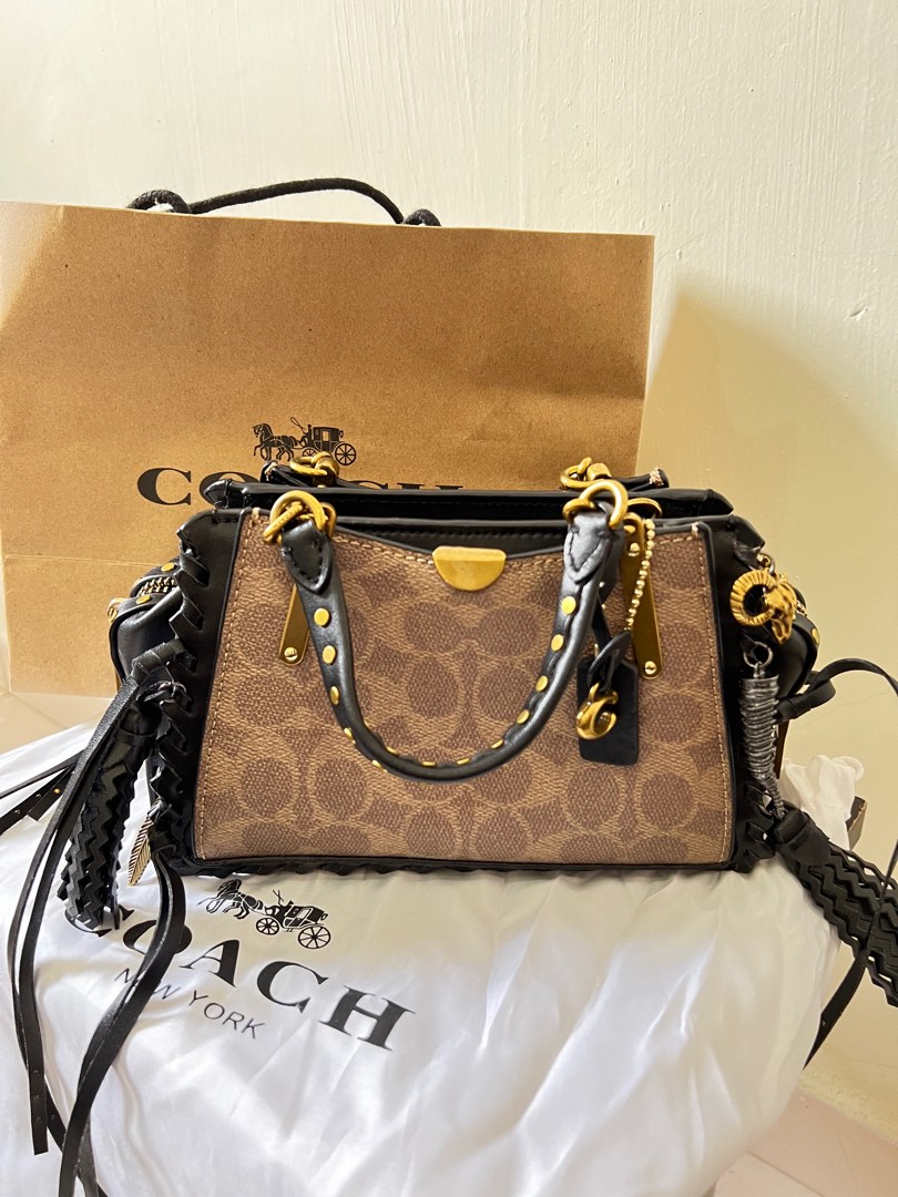 Coach dreamer 21 in signature canvas with whipstitch store