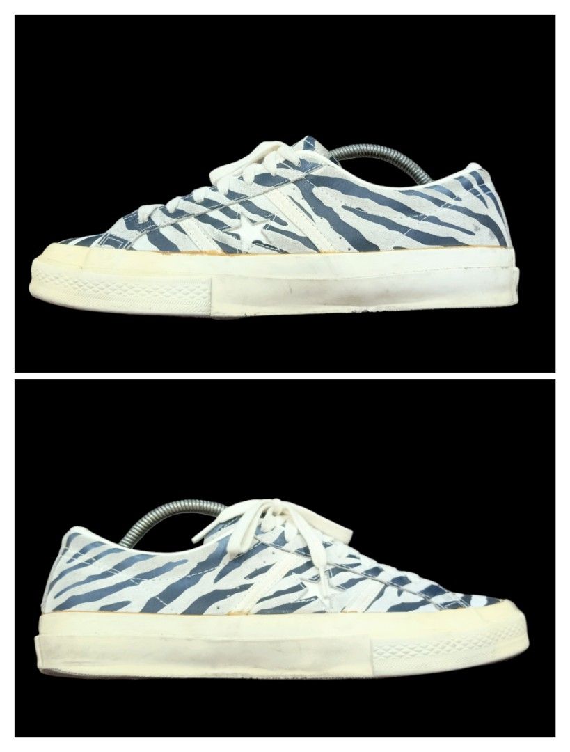 Converse Star Bars Zebra Suede Leather Sneakers. Men s Fashion
