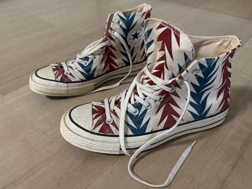 Red white top and blue converse