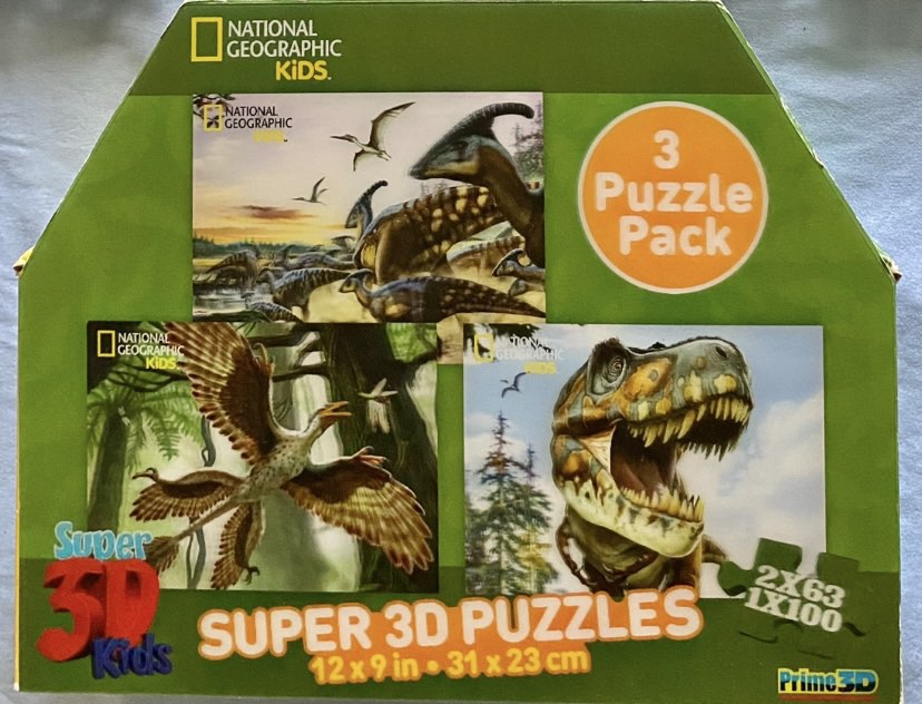 NATIONAL GEOGRAPHIC KIDS Super 3D Puzzles Dinosaurs Hobbies Toys NATIONAL GEOGRAPHIC KIDS Super 3D Puzzles Dinosaurs Hobbies Toys
