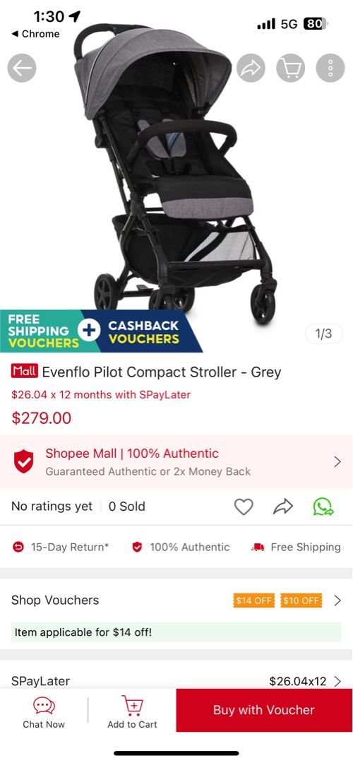 Evenflo pilot sale compact stroller