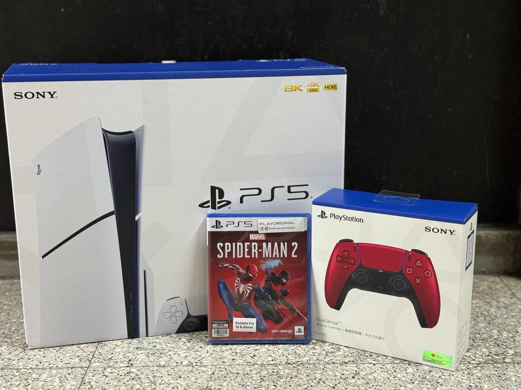 PLAYSTATION 5 CHRISTMAS BUNDLE!! PS5 SLIM DISC 1 YEAR STORE WARRANTY